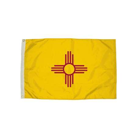 Durawavez Nylon Outdoor Flag, New Mexico, 3 Ft. X 5 Ft.